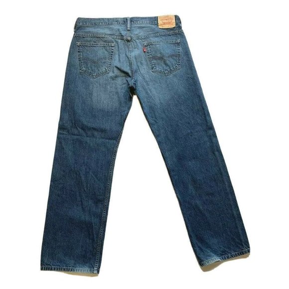 Levi's 569‎ Jeans Mens 36x34 (38x33) Loose Straight Fit Jeans Dark Wash Red Tab - Picture 2 of 12